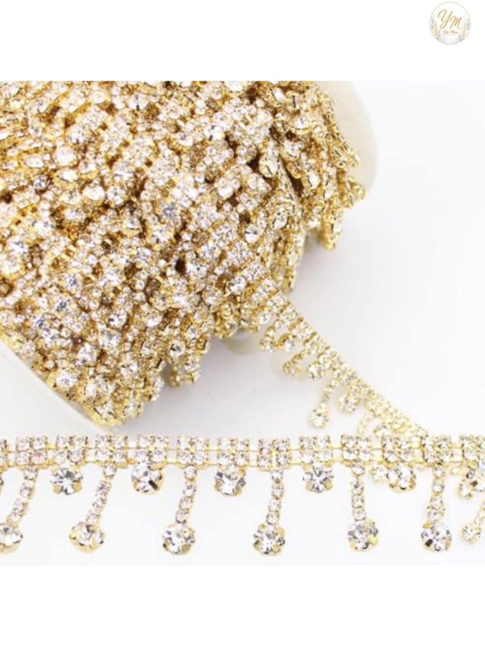 Rhinestone Trim Crystal Chain Sewing DIY Party Wedding Decoration Embellishment